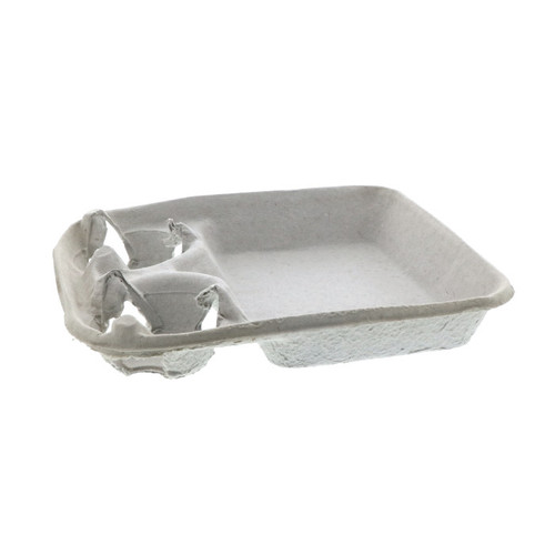 EarthChoice 2-Cup Fiber Blend Beverage Carrier and Food Tray, Natural, 200 ct.