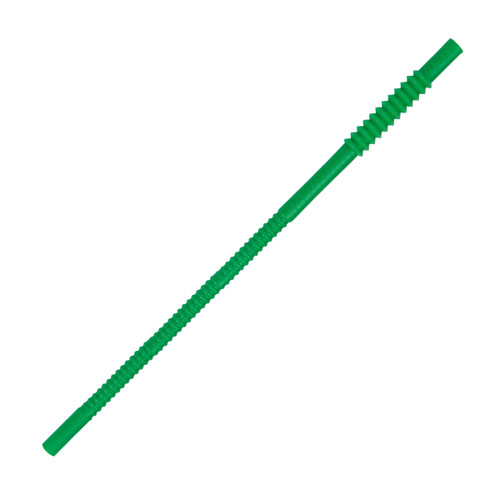 Memorables Straws STW7GREEN2500 7” Green Souvenir Flex Straw (STW7GREEN2500)