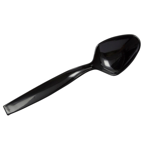 Serving Forks & Spoons CaterLine® 9” Black Serving Spoon (A7SPBL)