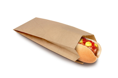 EcoCraft® Dubl Shield® insulated hot dog bags -Natural - Dimensions 3.50 x 1.50 x 8.50 (300005)