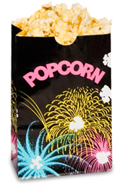Theater style popcorn bags 32 oz theater popcorn bag - Color Black FunBurst - Dimensions 4.25 x 2.50 x 6.75 (300447)