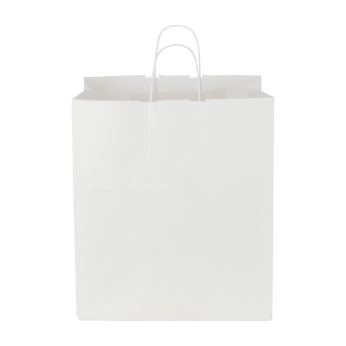 Virgin white & natural kraft shopping bags Towner - 16.00 x 6.00 x 19.25 (86797)