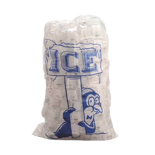 Ice Bags - 8 lb ice bag flat/loose 11.00 x 19.00 - 12 x 3