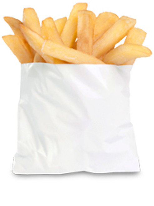Grease resistant single-serve bags fry bag PB6 - Color White - Dimensions 4.50 x 4.50 (450006)