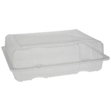 Pactiv Evergreen 13'' X 10'' X 4.25'' PET Hinged Lid Bakery