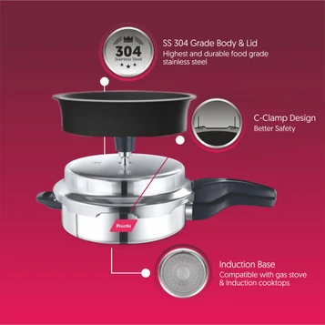 PREETHI PR.COOKER OL SS 3 LTR
