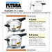 HAWKINS FUTURA STAINLESS STEEL 4 LITRE  PRESSURE COOKER-WORKS ON INDUCTION + GAS