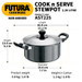 HAWKINS FUTURA COOK N SERVE STEWPOT 2.25 LITRE, HARD ANODISED WITH SS LID