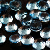 Joopy Gems Swiss Blue Topaz Rose Cut Cabochon 4mm Round