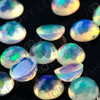 Joopy Gems White Opal Rose Cut Cabochon 3mm Round