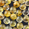 Joopy Gems Golden Rutilated Quartz Cabochon 10mm Round