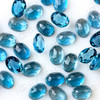 Joopy Gems London Blue Topaz Rose Cut Oval Cabochon 7x5mm