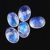 SALE 593 Rainbow Moonstone AA Cabochon 8x6mm Oval,   lot of 5 stones