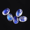Joopy Gems SALE 594 Rainbow Moonstone AA Cabochon 7x5mm Oval, lot of 5 stones