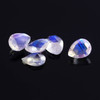 Joopy Gems SALE 595 Rainbow Moonstone AA Rose Cut Cabochon 3x4mm Pear, lot of 5 stones