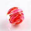 Joopy Gems "Marble" Orange, Pink and White Handmade Glass Focal Bead, 19mm