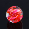 Joopy Gems "Marble" Orange, Pink and White Handmade Glass Focal Bead, 19mm