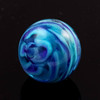 Joopy Gems "Marble" Teal and Purple Handmade Glass Focal Bead, 18mm