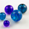 Joopy Gems "Marble" Blue and Teal Handmade Glass Focal Bead with Spacers, 20mm