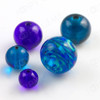 Joopy Gems "Marble" Blue and Teal Handmade Glass Focal Bead with Spacers, 20mm