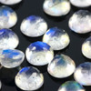 Joopy Gems Rainbow Moonstone Rose Cut Cabochon 3mm Round - AA grade