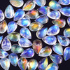 Joopy Gems Rainbow Moonstone Rose Cut Cabochon 6x4mm Pear - AA grade