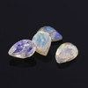 Joopy Gems SALE 607 Labradorite Rose Cut 8x6mm Pear, lot of 4 stones,