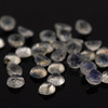 SALE914 Rainbow Moonstone Rose Cut Cabochon 3mm Round - lot of 20 stones