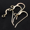 SALE948 Sterling silver fishhook ear wires, 2 pairs