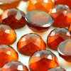 Joopy Gems Hessonite Garnet Rose Cut Cabochon 8mm Round