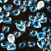 Joopy Gems Swiss Blue Topaz Rose Cut Pear Cabochon 8x6mm