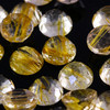 Joopy Gems Golden Rutilated Quartz Rose Cut Cabochon 8mm Round