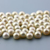 Joopy Gems White Cultured Freshwater Pearls Half-Drilled Button 5.5-6mm