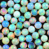 Joopy Gems White Opal Rose Cut Cabochon 5mm Round