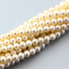 Joopy Gems White Cultured Freshwater Round Pearls 5-5.5mm full strand