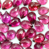 Joopy Gems Rhodolite Garnet Rose Cut Pear Cabochon 7x5mm