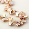Joopy Gems Keshi pearls pale pink top-drilled 5-6mm - full strand