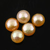 Joopy Gems SALE 441 Rose Cut Pink Cultured Freshwater Pearls Half-Drilled 7.5-8mm Button  lot of 5 pearls