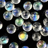 Joopy Gems Rainbow Moonstone Rose Cut Cabochon 2mm Round - AAA grade