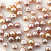 Joopy Gems Purple Freshwater Cultured Pearls Half-Drilled Button 6-6.5mm