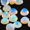 Joopy Gems White Opal Rose Cut Cabochon 4mm Round