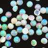 Joopy Gems White Opal Rose Cut Cabochon 4mm Round