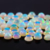 Joopy Gems White Opal Rose Cut Cabochon 4mm Round