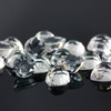 Joopy Gems White Topaz Checker Faceted Pear Cabochon 10x12mm FLAT BACK