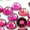 Joopy Gems Rhodolite Garnet Rose Cut Cabochon 5mm Round