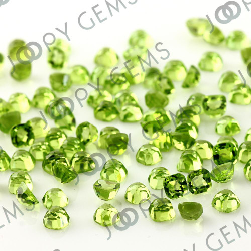 Joopy Gems Peridot Rose Cut Cabochon 4mm Square Cushion