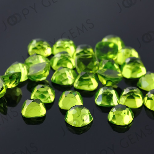 Joopy Gems Peridot Rose Cut Cabochon 6mm Square Cushion