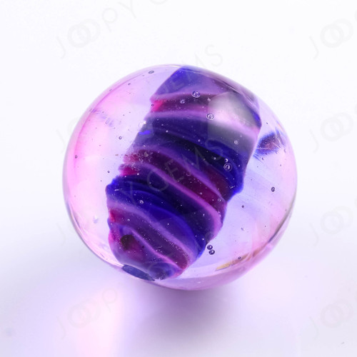 Joopy Gems "Marble" Cobalt and Pink Handmade Glass Focal Bead, 20mm
