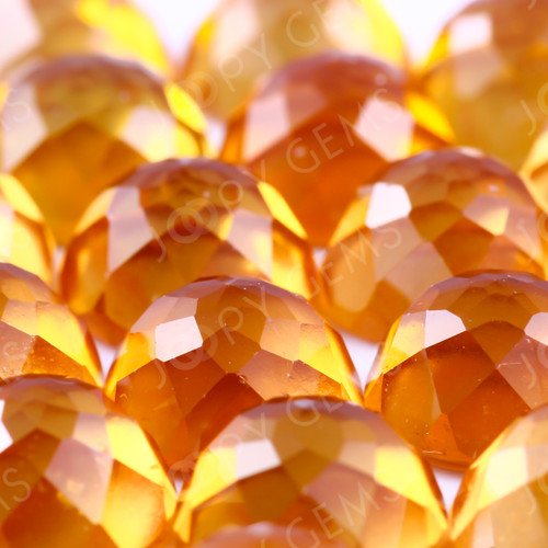 Joopy Gems Hessonite Garnet Rose Cut Cabochon 8mm Round