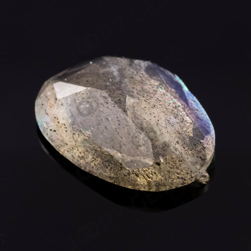 Joopy Gems Labradorite Rose Cut Freeform, 1.61 carats, 10.2x7.7x3.1mm